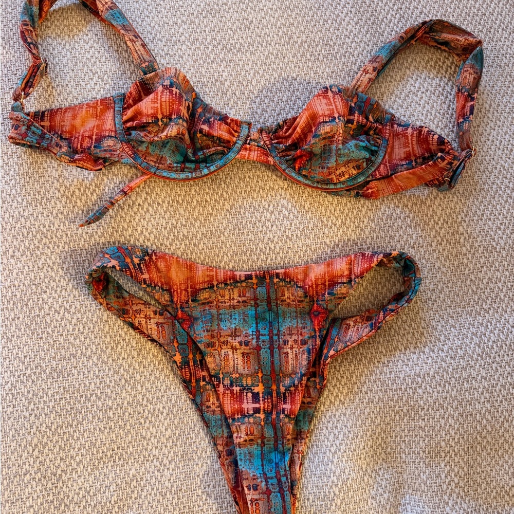 Lahana Swim Multicolor Patterned Bikini Set
